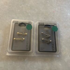 ICING Gold Titanium Nipple Barbells